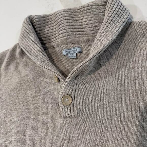 Method Pullover Tan Knit Long Sleeve Shawl Neck Sweater Mens XXL Casual Workwear - Picture 3 of 7